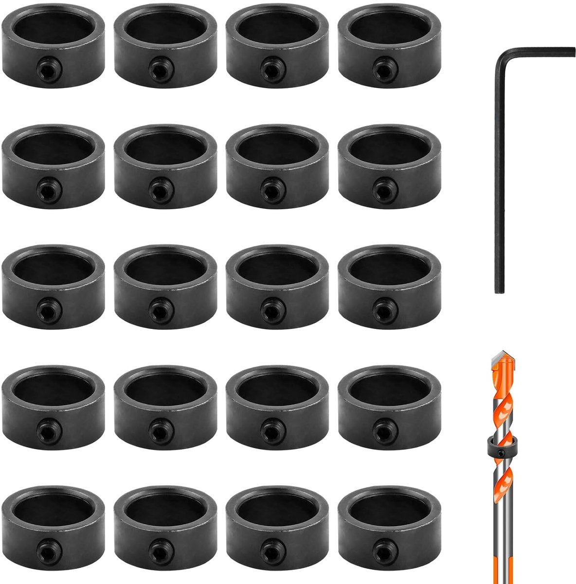 Diepteaanslag stoppers 16 mm - staal - met inbussleutel - duurzaam en roestvrij - ShopVlot