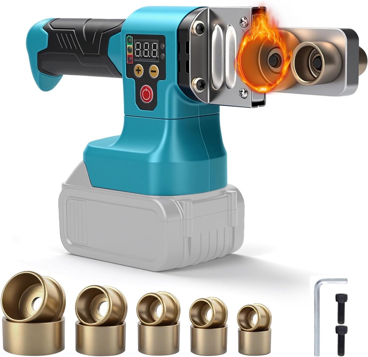 Draadloze kunststof pijpweldmachine - compatibel met Makita 18V batterij - max. 608 °C - ShopVlot