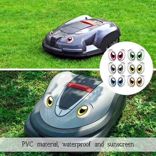 Robotmaaiers stickers - Set van 6 kleurrijke reflecterende oogstickers - Zelfklevend en waterdicht - ShopVlot — afbeelding 3