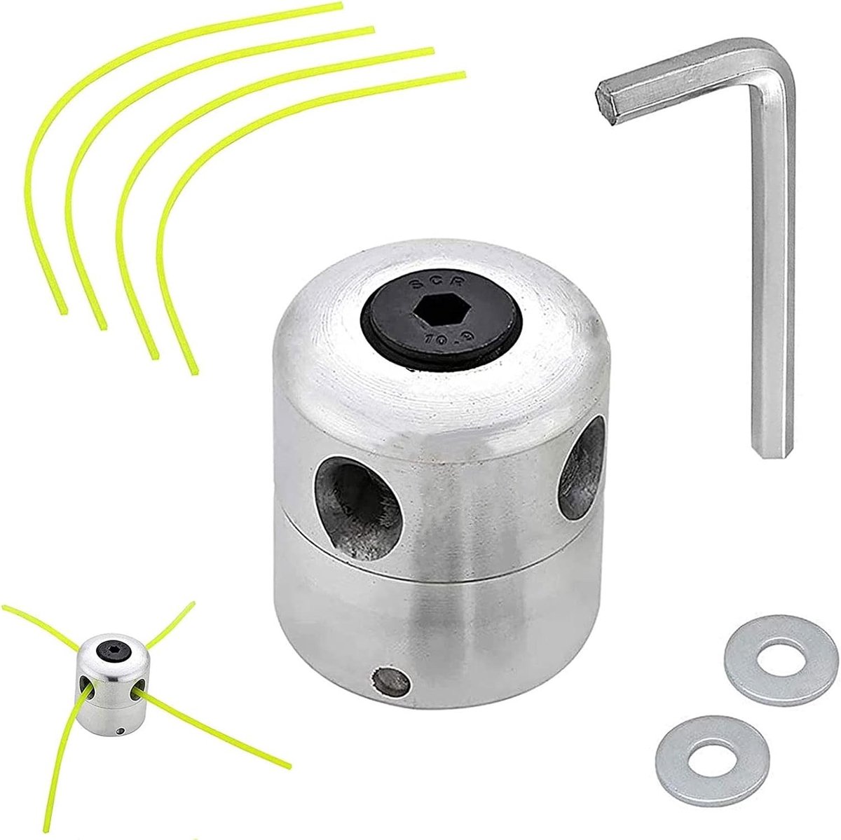 Grastrimmerkop - Aluminium - 6 x 4 cm - Hoogwaardige Staal - Voor Bosmaaiers