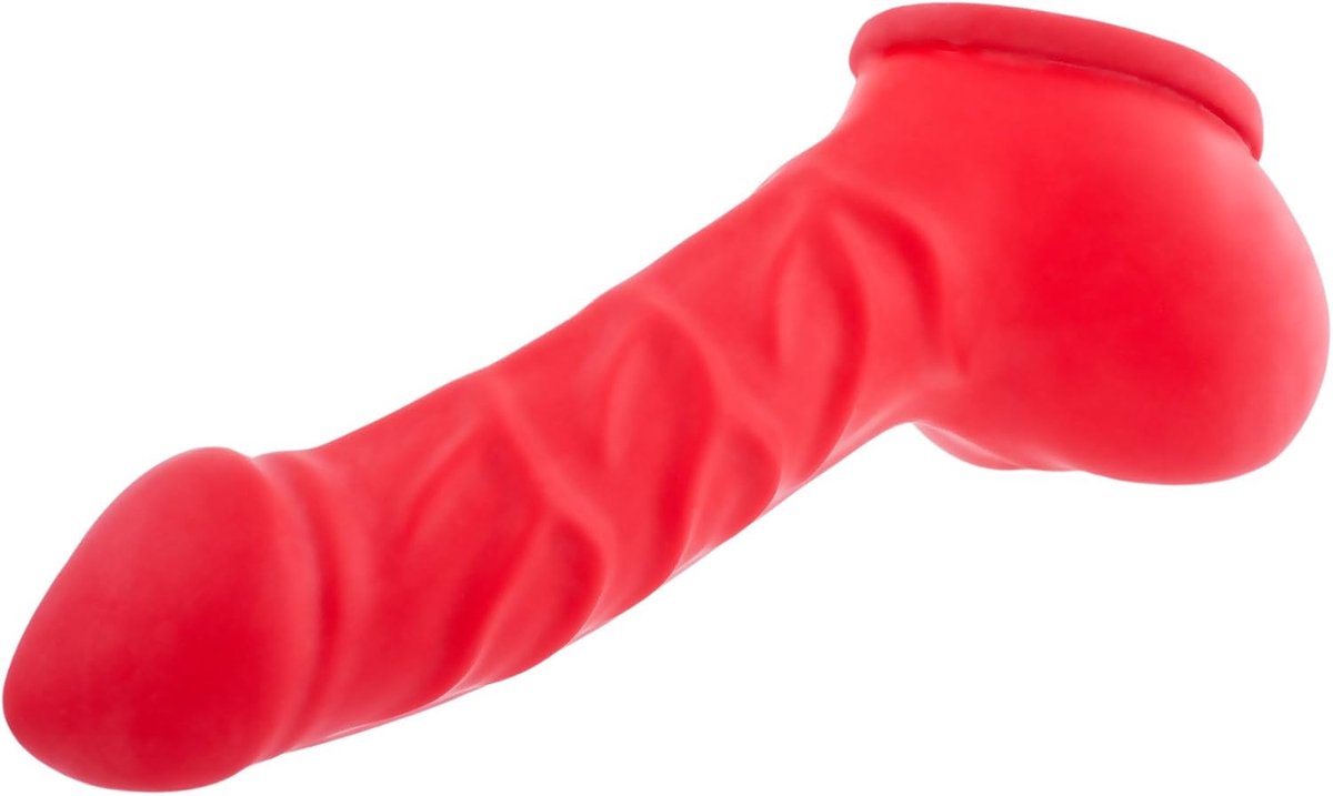 Latex sleeve 14 cm - rood - anatomisch gevormd - optimale stimulatie - ShopVlot