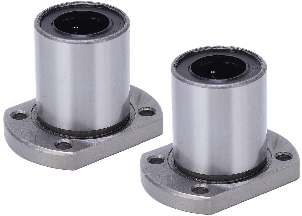 Lineaire kogel lager 16mm - ovaal flens - geschikt voor CNC toepassingen - soepel bewegen - ShopVlot