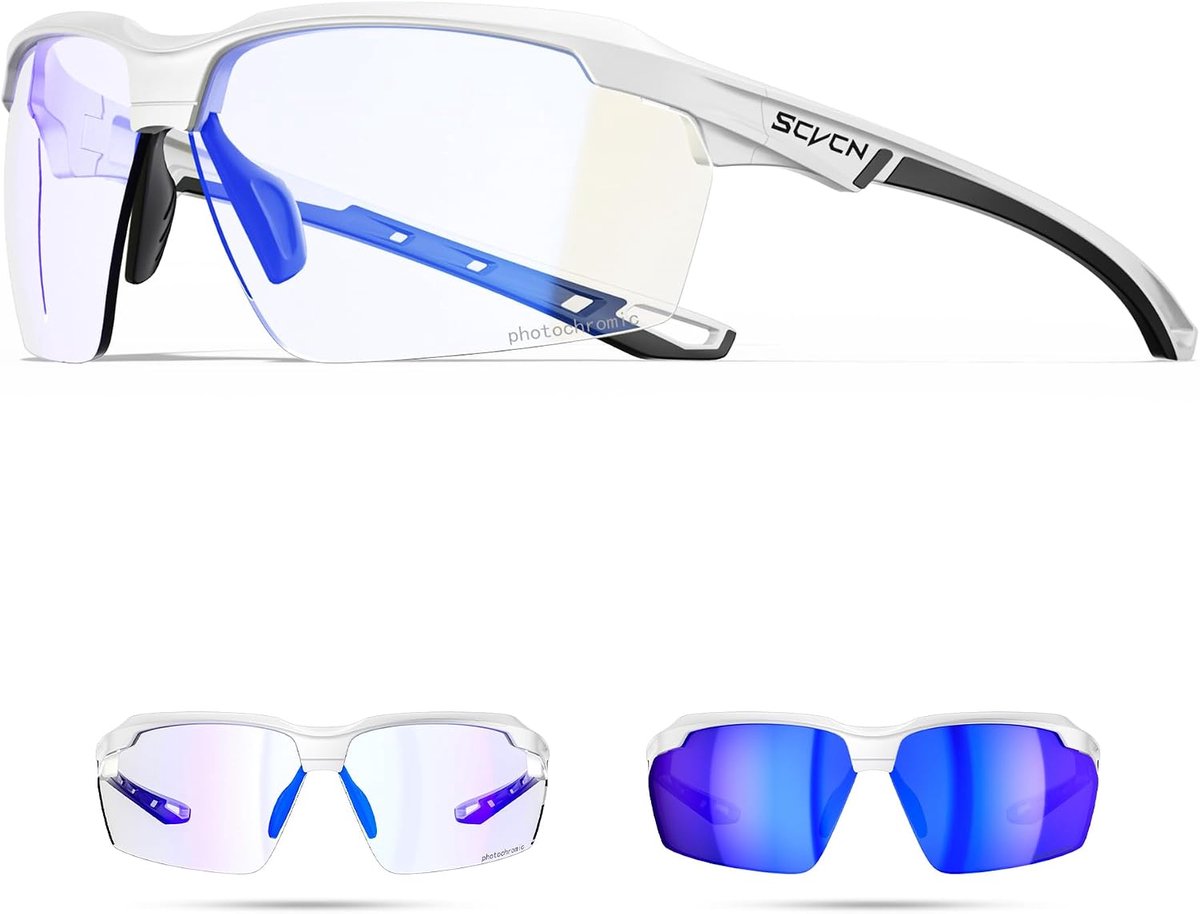 Zonnebril fotochromatisch unisex - sportbril transparant - UV400 bescherming - ideaal voor fietsen - ShopVlot