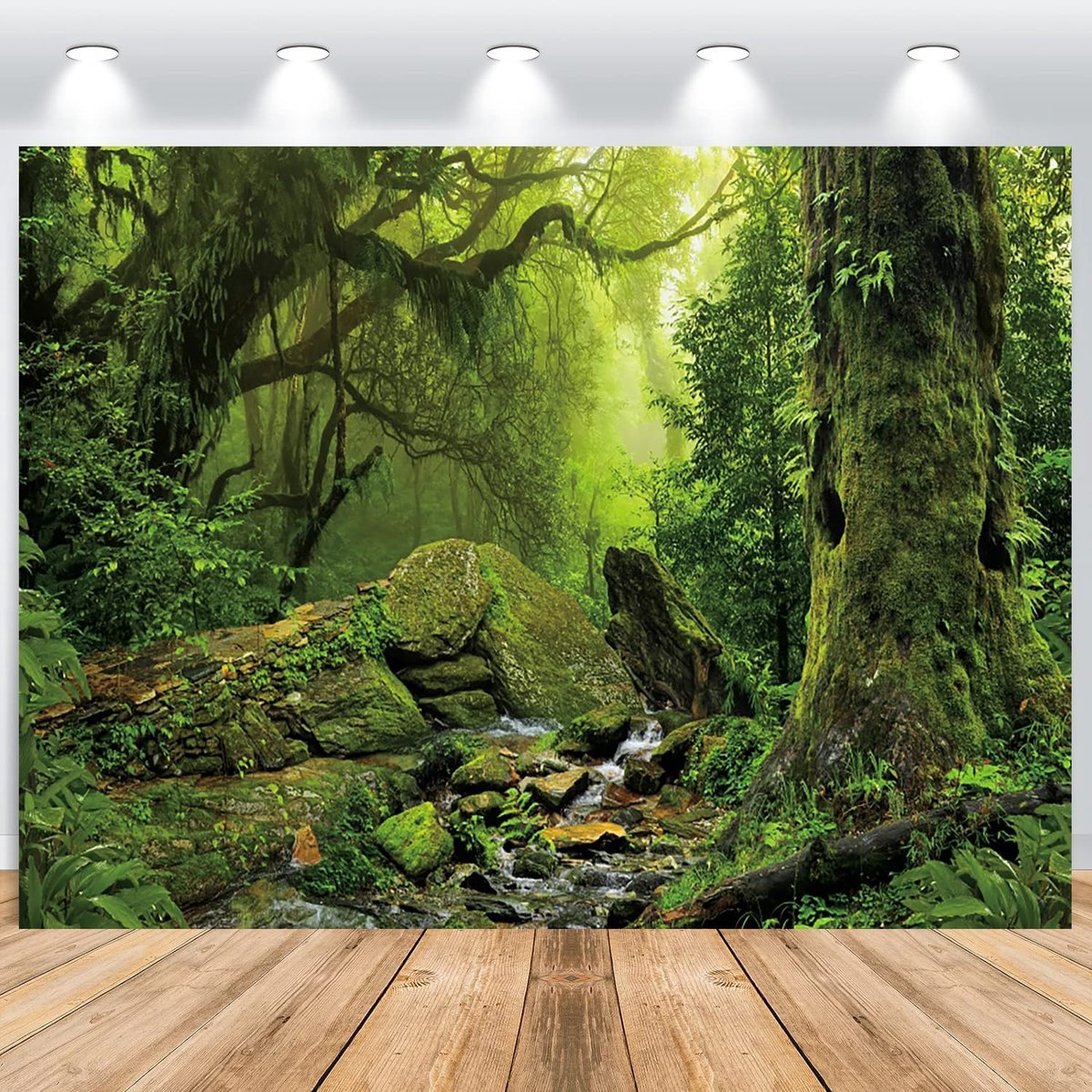 Achtergrond foto 3x2,5m - vinyl - jungle thema - perfect voor verjaardagen en babyshowers - ShopVlot