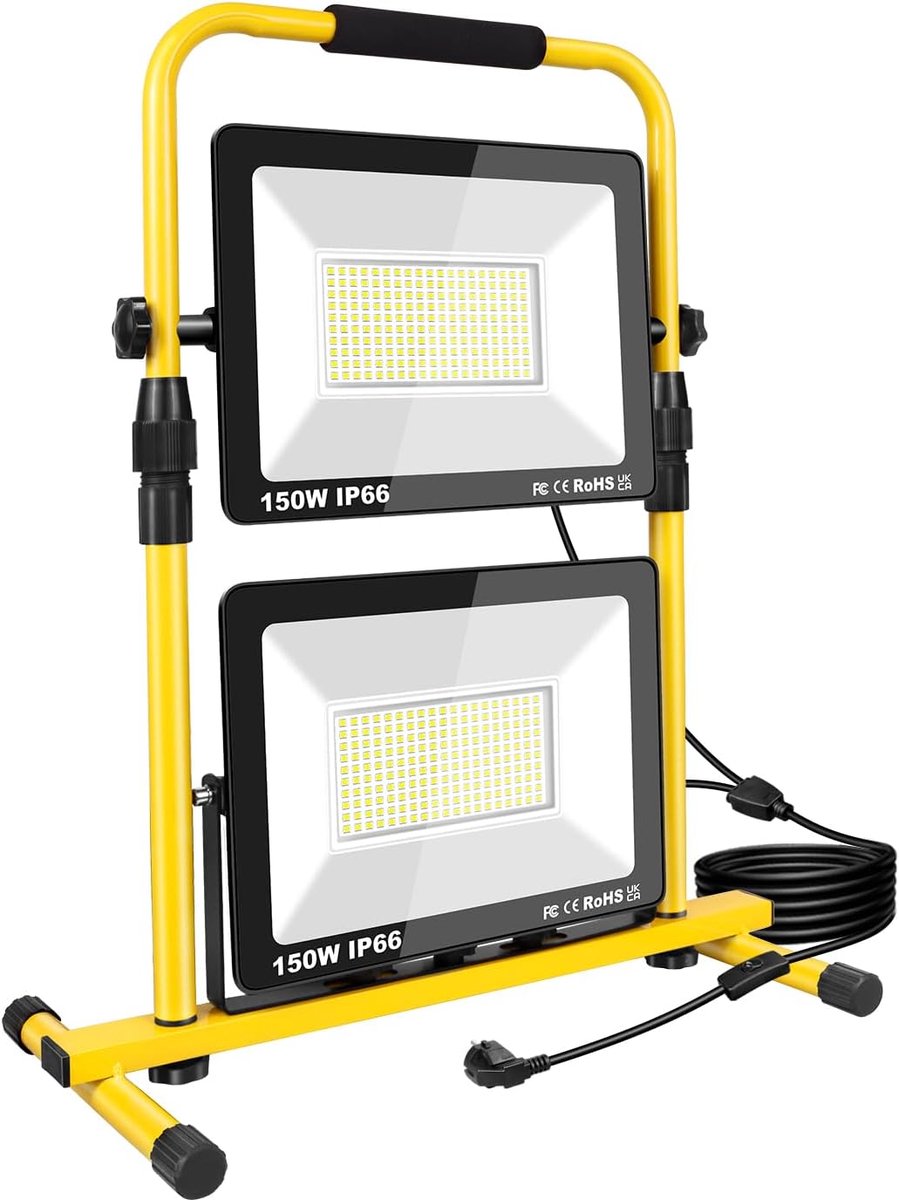 LED Werklicht 300W - 30000lm - IP66 Waterdicht - Perfect voor Bouwplaatsen - ShopVlot