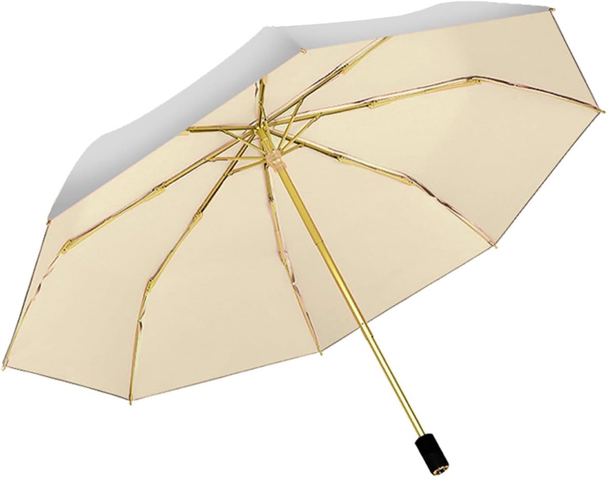 Zonparasol UV-bescherming UPF 50+ - Compacte reisschuilplek - Dubbele laag met 8 ribben - Ideaal voor zonnige dagen - ShopVlot