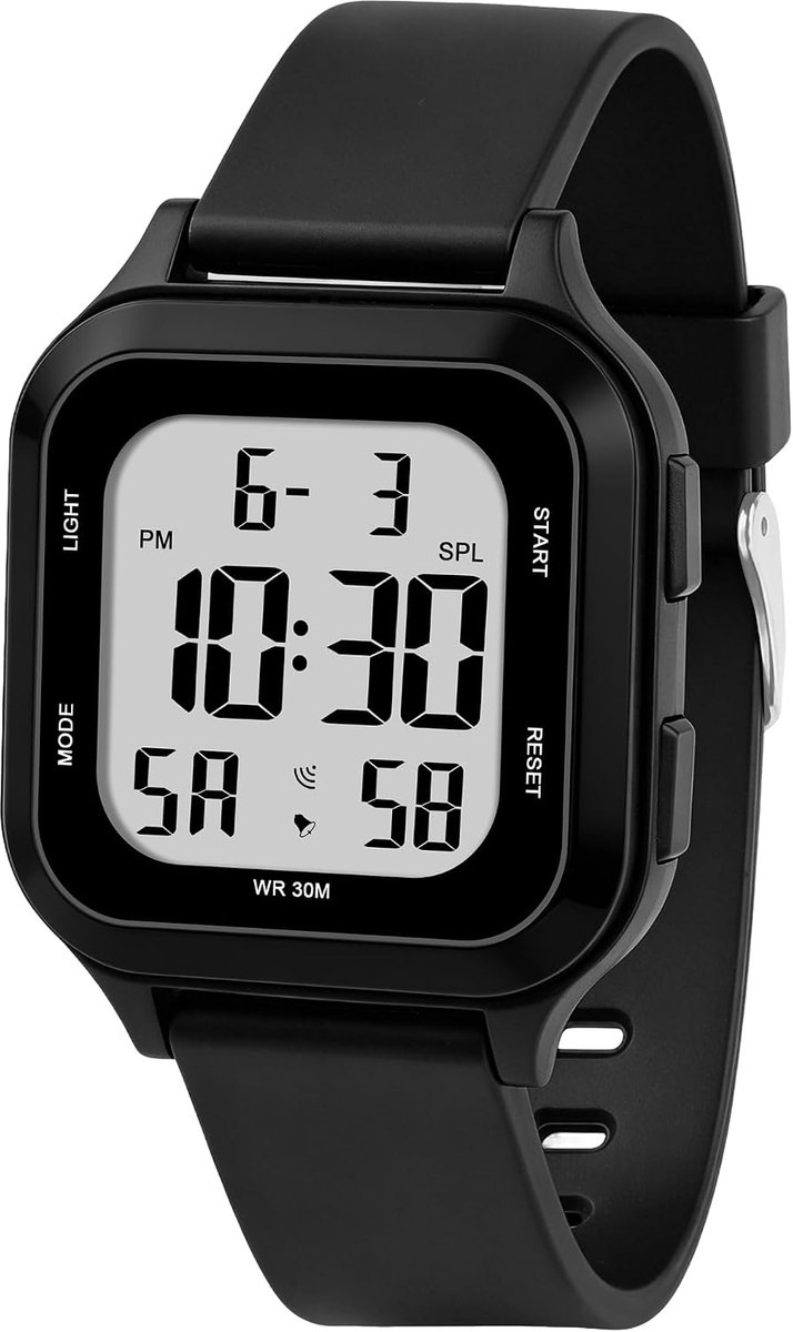 Thijox - Digitaal Kinderhorloge 30m Waterdicht voor Jongens en Meisjes | Polshorloge met Licht, Wekker, Stopwatch, Perfect voor Outdoor Activiteiten 7