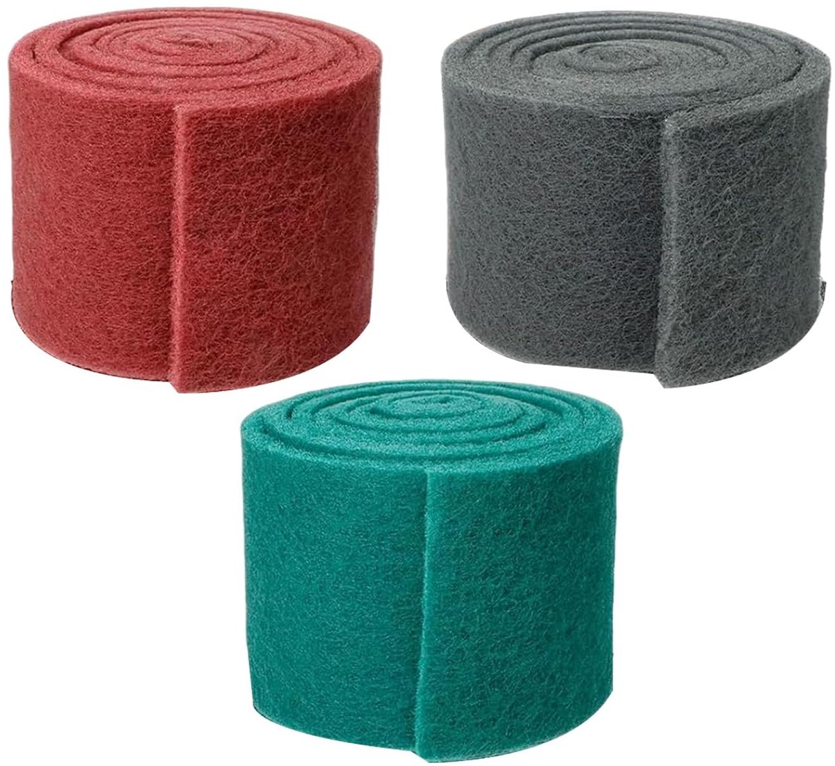 Schuurvlies rol 2 m x 10 cm - 3 korrels 180/320/400 - schuurvlies voor metaal en hout - ideaal voor polijsten - ShopVlot