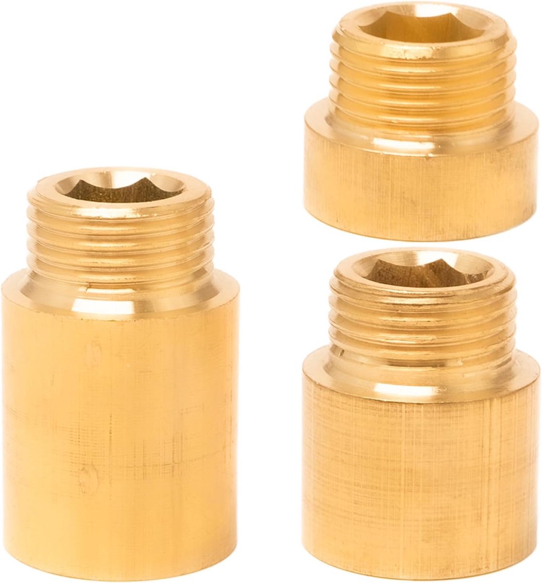 3pcs Brass Extension 1/2 Inch Tap Extension 10mm 20mm 30mm Tap Extension Brass Thread for Drinking Water Heating - ShopVlot