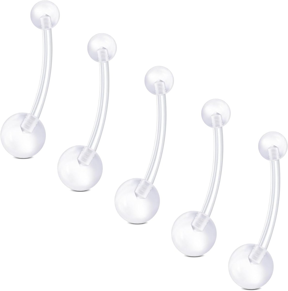 LAURITAMI 14G Plastic Buikstaafje 6-35 mm Zwangerschap Buikstaven voor Chirurgie/Genezing/Gevoelige Huid/Uitgerekt - ShopVlot