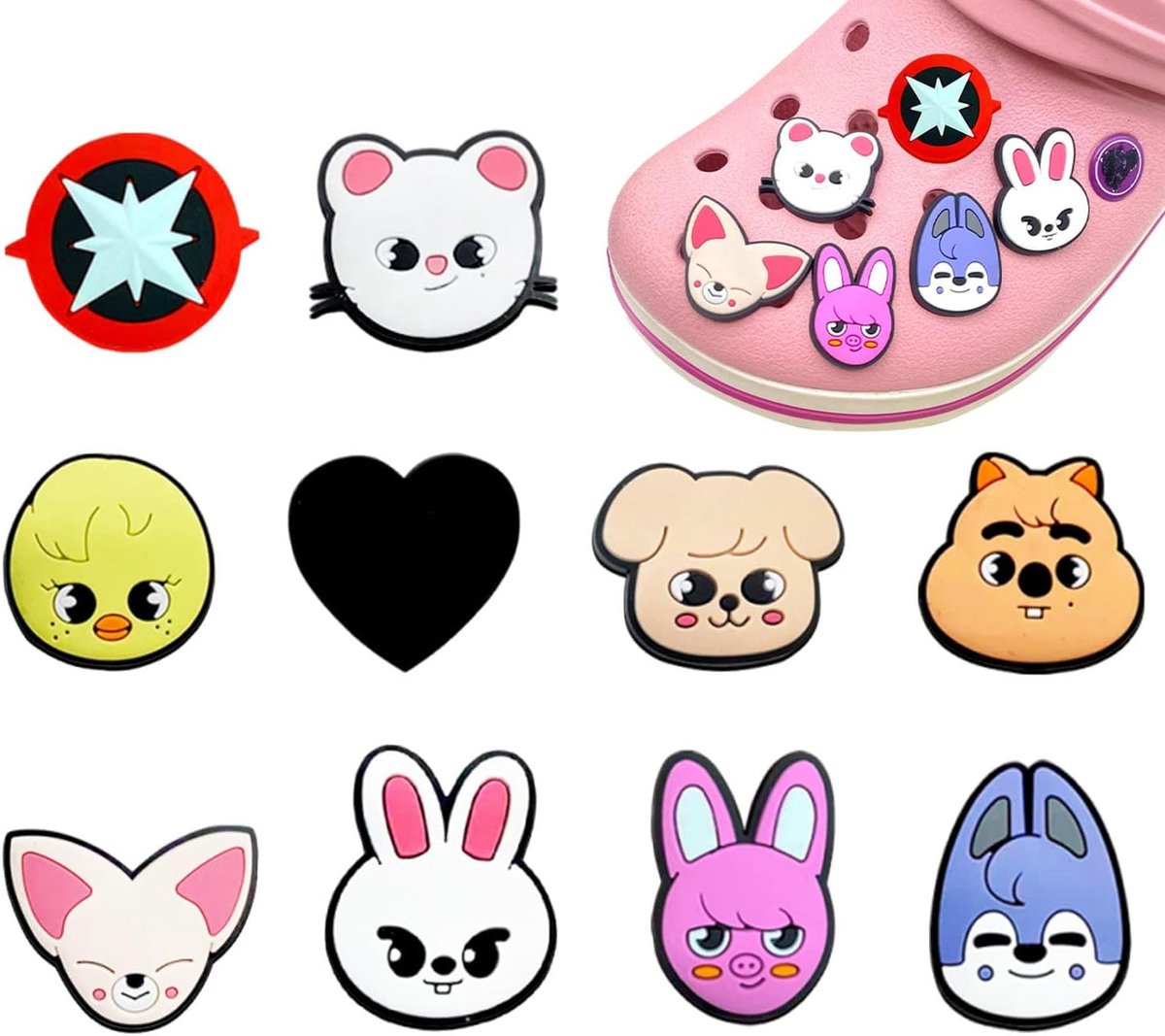 Kpop Merch Shoe Studs Shoe Charms Decoration, STAY Shoe Charms Decoration for Clogs, SKids DIY Cute Cartoon Shoe - ShopVlot