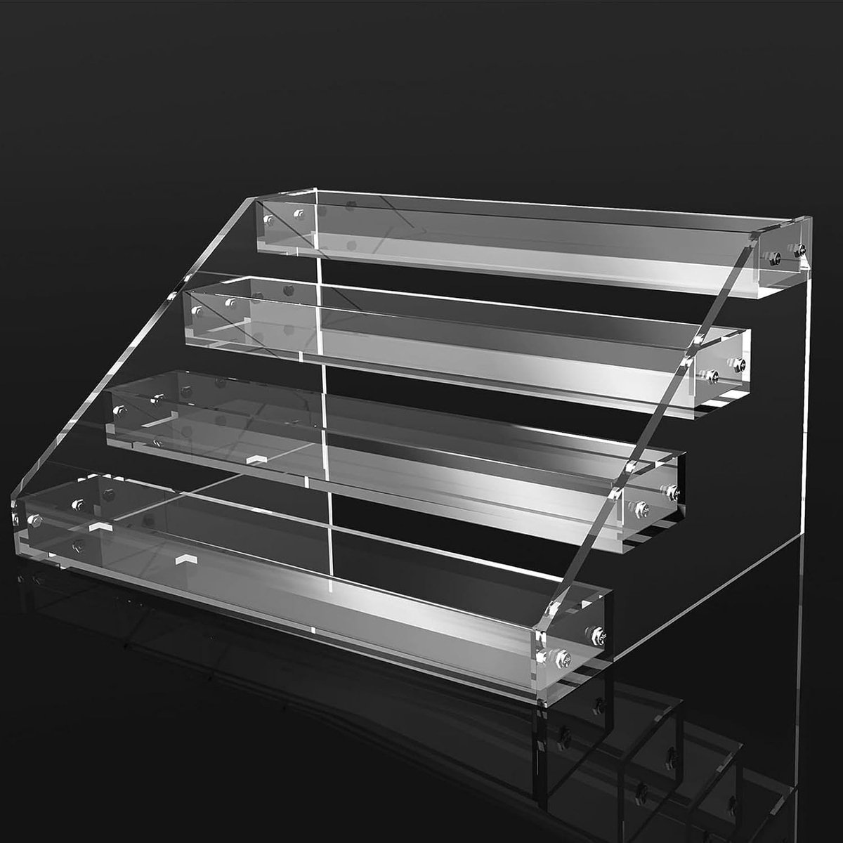 Acrylic Display Transparent 4 Levels - Transparent storage perfume lacquer figure doll cupcakes desserts cosmetics - ShopVlot