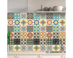 AREDE Pack of 32 Tile Stickers, Deco Tiles, Adhesive for Bathroom, Self-Adhesive Tile Decoration, Brick for Kitchen - ShopVlot