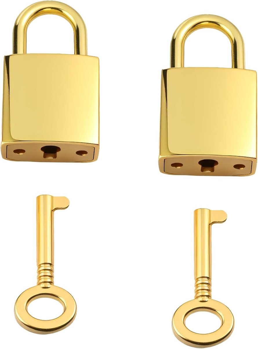 Kleine Vintage Koffersloten met Sleutels - Mini Hangslot voor Rugzak, Portemonnee en Sieraden Box - Ideaal voor Opslag en Beveiliging