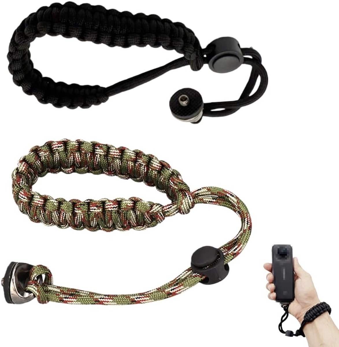 Kamera Handschlaufe 2 Stuks - Verstelbaar - Robuust Nylon - Ideaal voor Outdoor Vloggen - ShopVlot