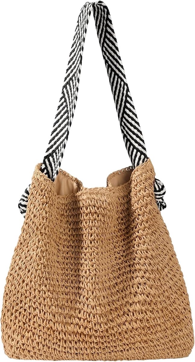 Strandtas dames - grote boho handtas - gevlochten riet - perfect voor dagelijks gebruik - ShopVlot