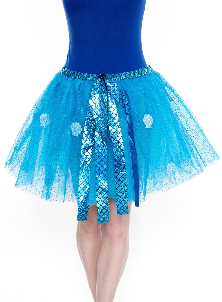 Zeemeermin tutu blauw - Carnaval kostuum