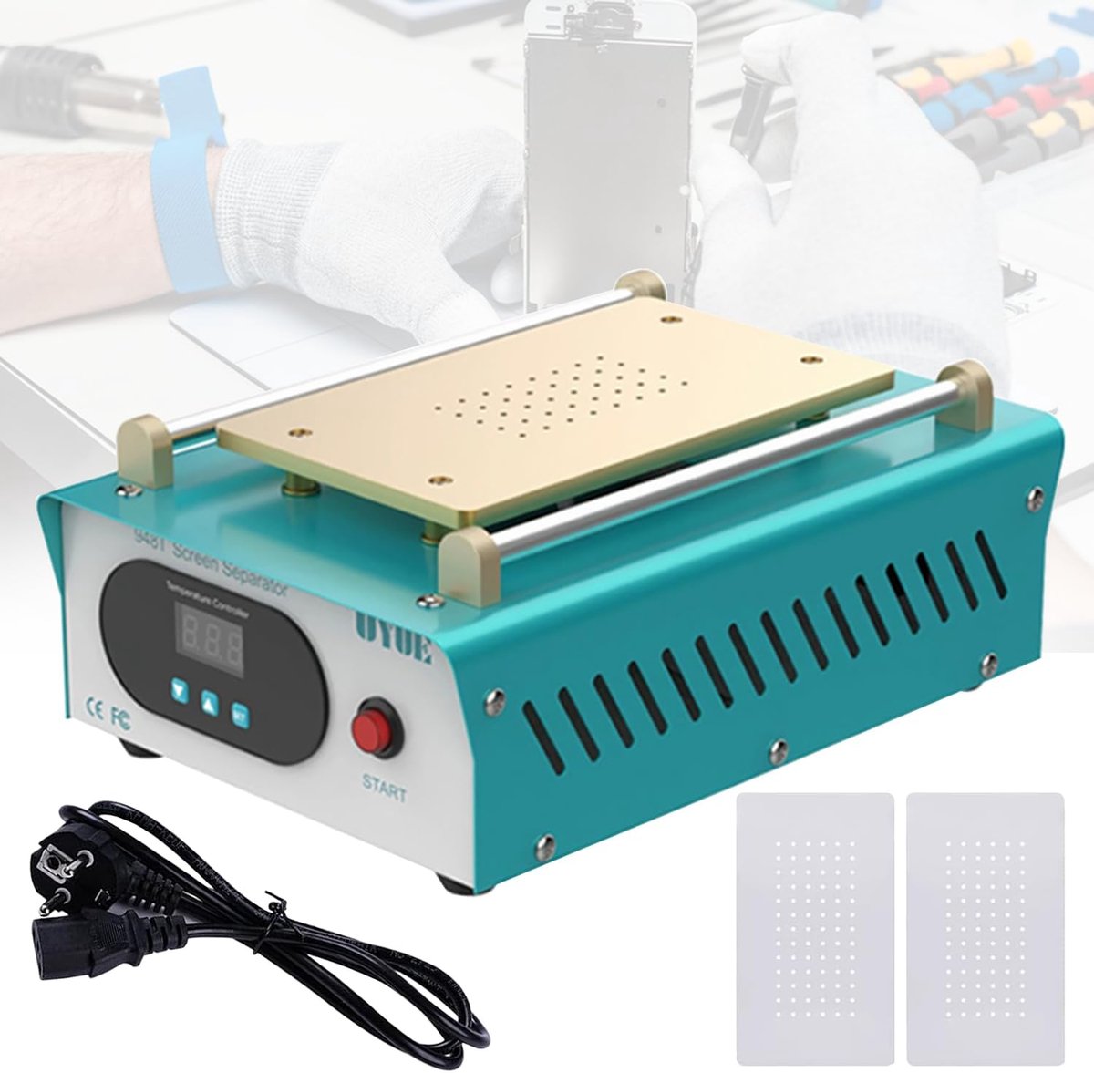 Verwarmingsplaat mobiele telefoon reparatie - 400W PTC verwarming - nauwkeurige temperatuurcontrole - ShopVlot
