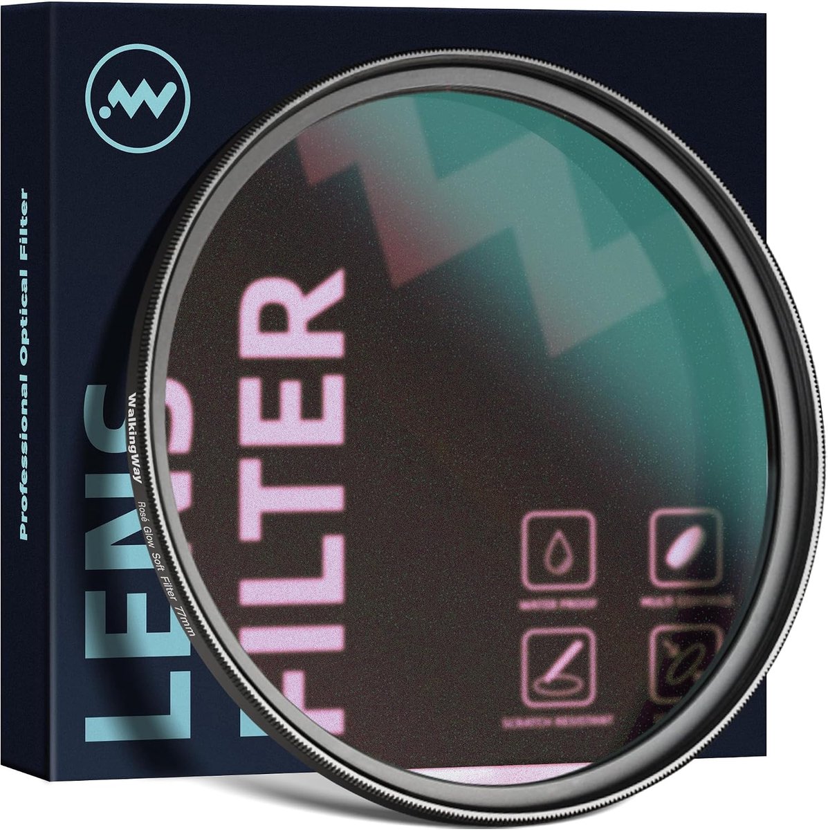 Walking Way Rose Glow Soft Filter 72mm - Camera Lens Filter with Coating for Portraits and Golden Time, Creates Subtle - ShopVlot