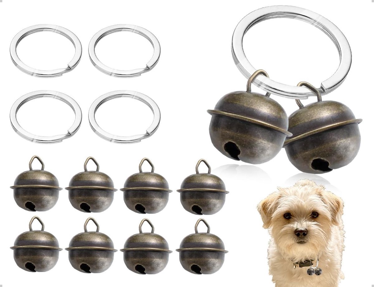 Sterke Deurbel voor Honden en Katten - Met 4 Sleutelhangers - Hanger voor Huisdiertracker - Voor Huisdieren