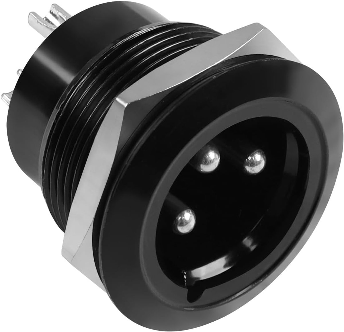 QIANRENON XLR Threaded attachment soldering adapter 3 pin XLR male for welding round connection XLR microphones - ShopVlot
