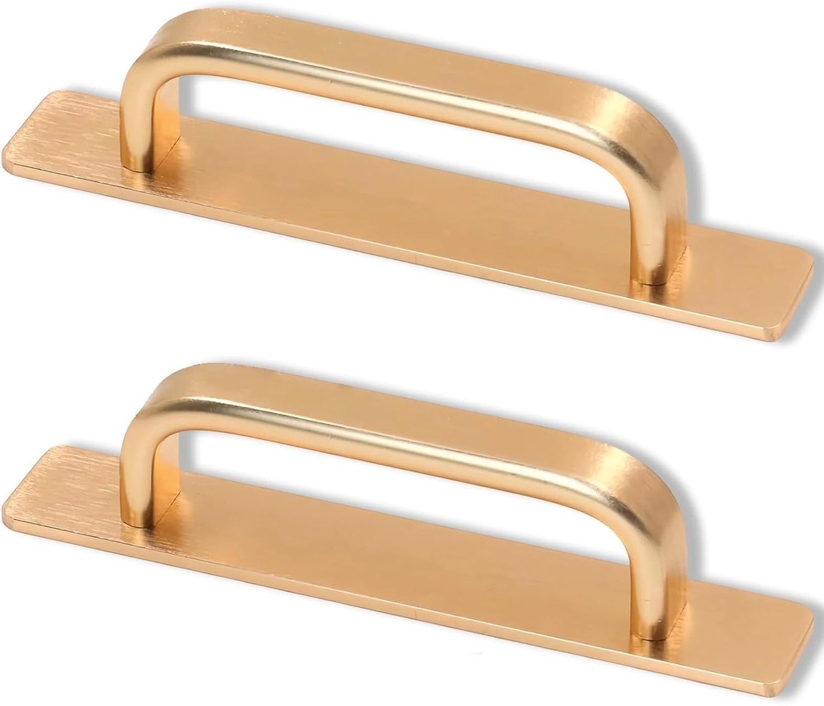 Set of 2 self-adhesive sliding door handles, 180 mm, gold aluminium alloy kitchen handles, for cabinets, interior - ShopVlot