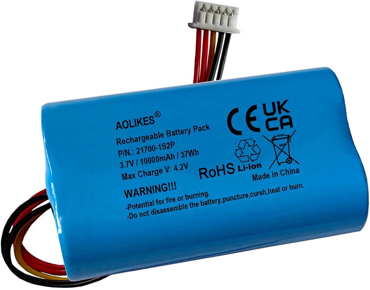 3.7 V 10000 mAh battery as a replacement for AOSU SolarCam D1 Max security cameras C9S2CH11 / C9S / C9S1-2 camera - ShopVlot