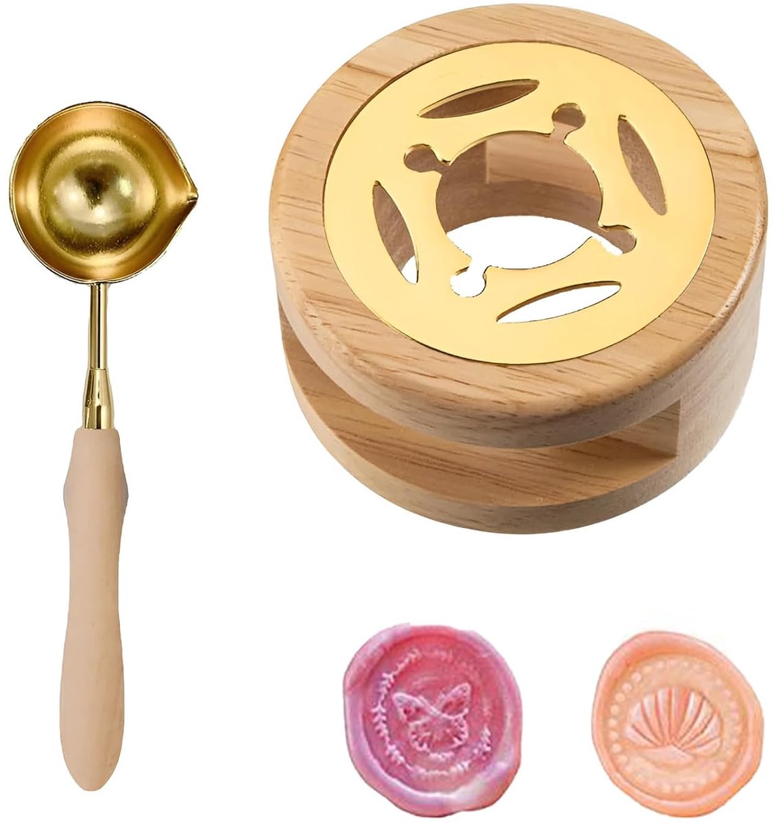 Waxsealer set 2 stuks - Wax verwarmers - Inclusief smeltlepel - Efficiënt en eenvoudig verzegelen - ShopVlot