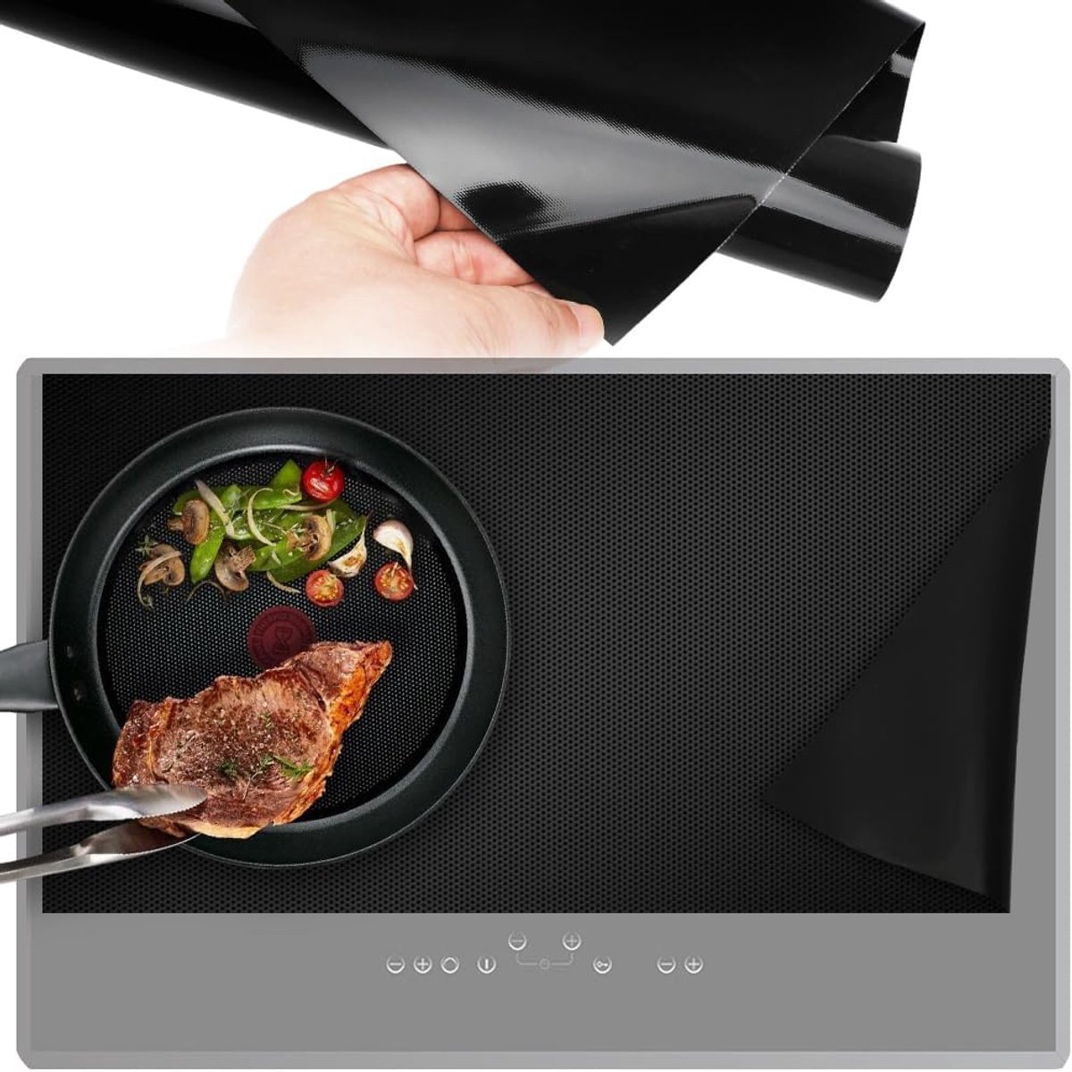 Inductie kookplaat beschermmat 78 x 52 cm - Siliconen - Bescherming tegen krassen - Verlengt levensduur - ShopVlot