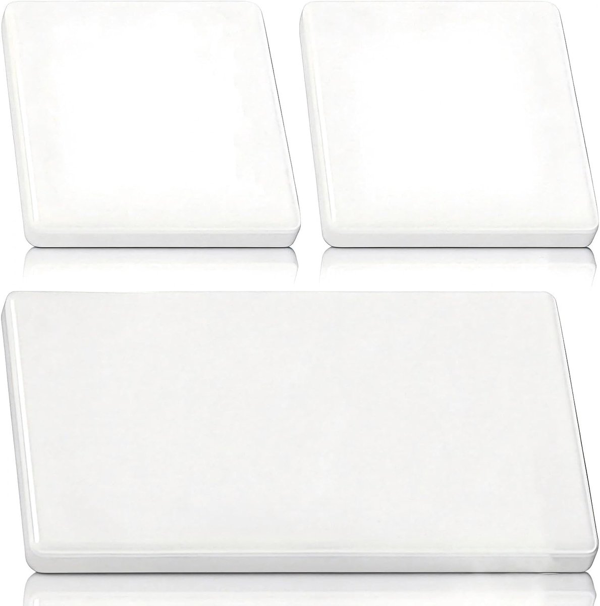 blinde afdekking stopcontact 8,6 x 8,6 cm - witte wandplaat - ABS kunststof - eenvoudig te monteren zonder boren - ShopVlot