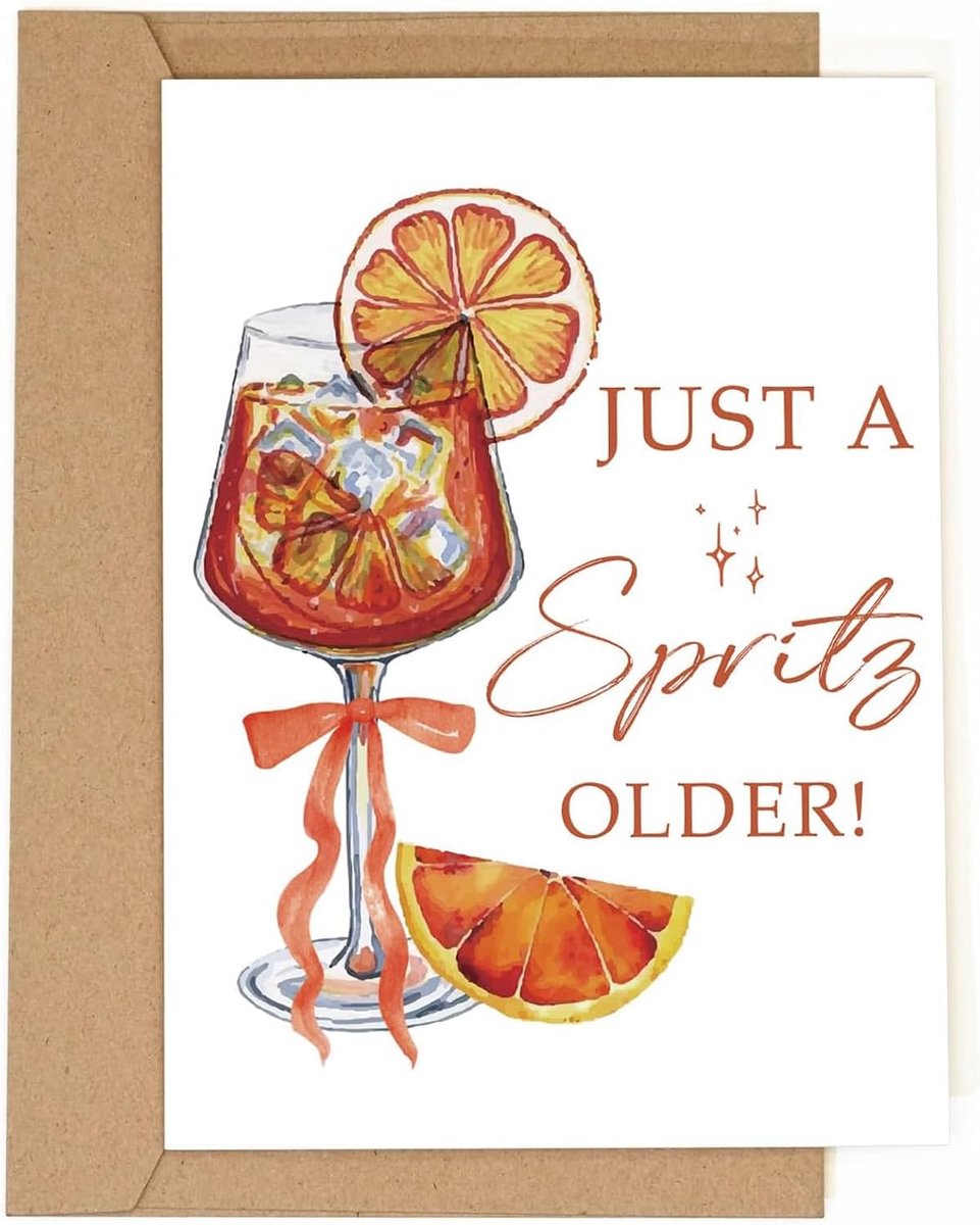 Aperol groetenkaarten 2 stuks - 12x18 cm gevouwen - met envelop - voor zomerse verjaardagen - ShopVlot