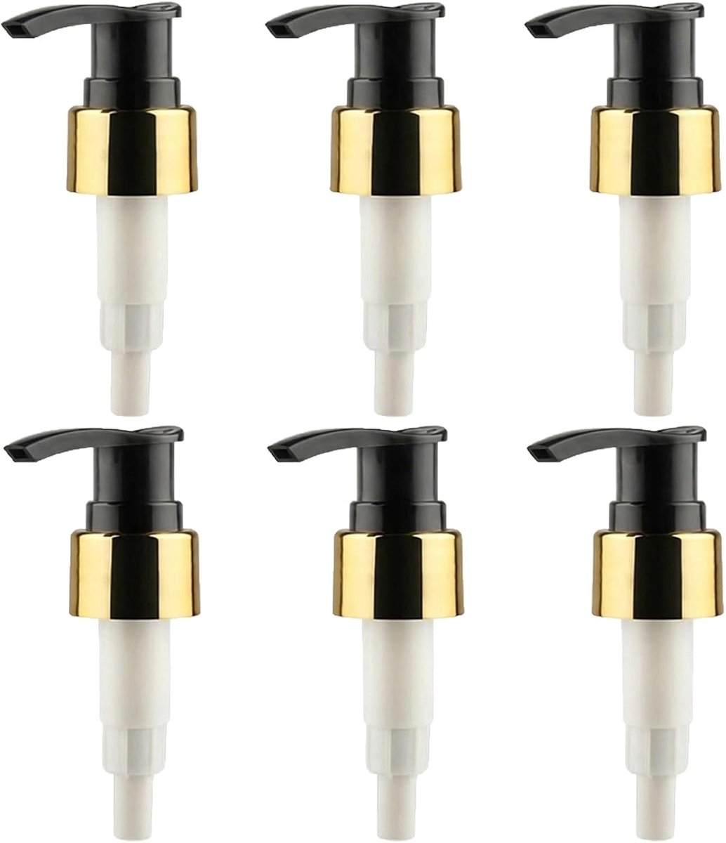Soapdispenser pomp 24/410 - 6 stuks zwart plastic - vervangkoppen - eenvoudig te installeren - ShopVlot