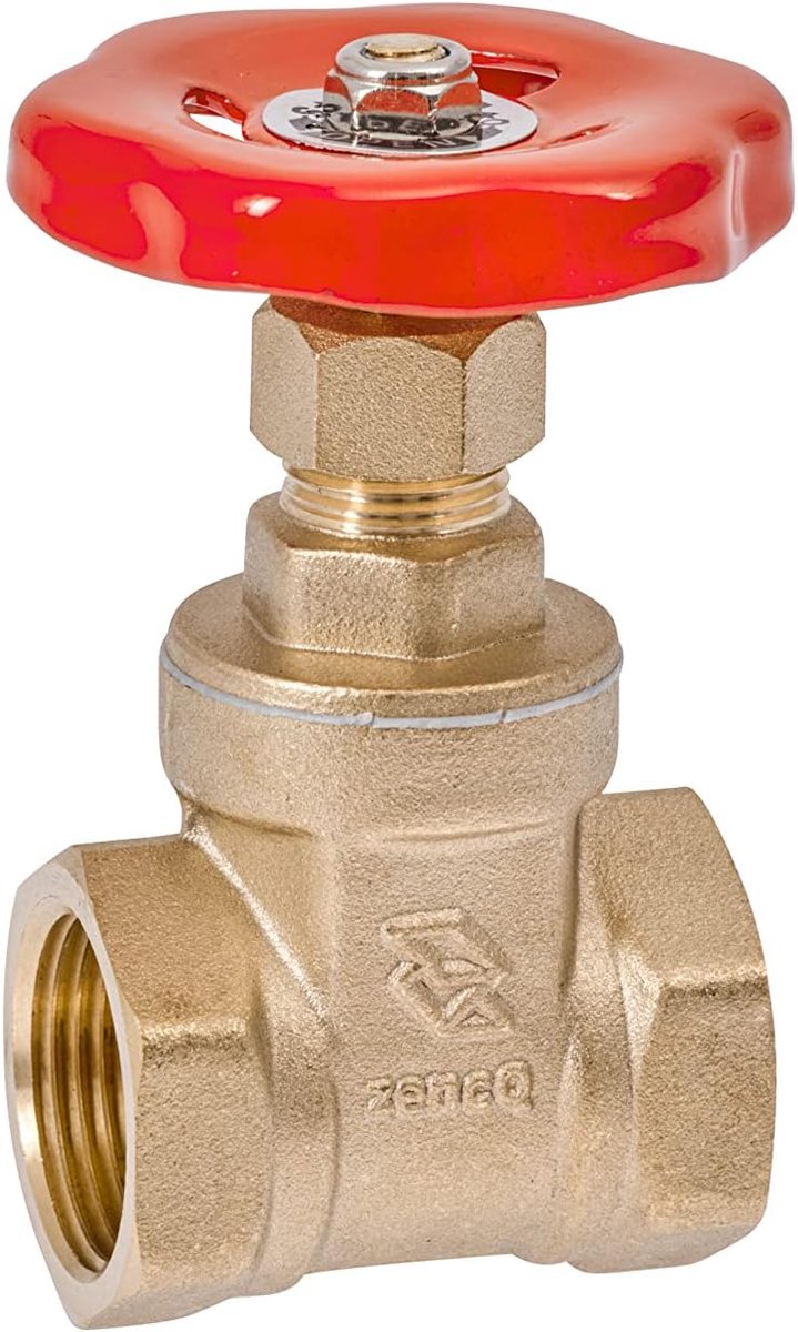 Shut-off valve 3/4" with double-sided internal thread PN16/16 Bars - shut-off valve with brass - and nickel coating - ShopVlot