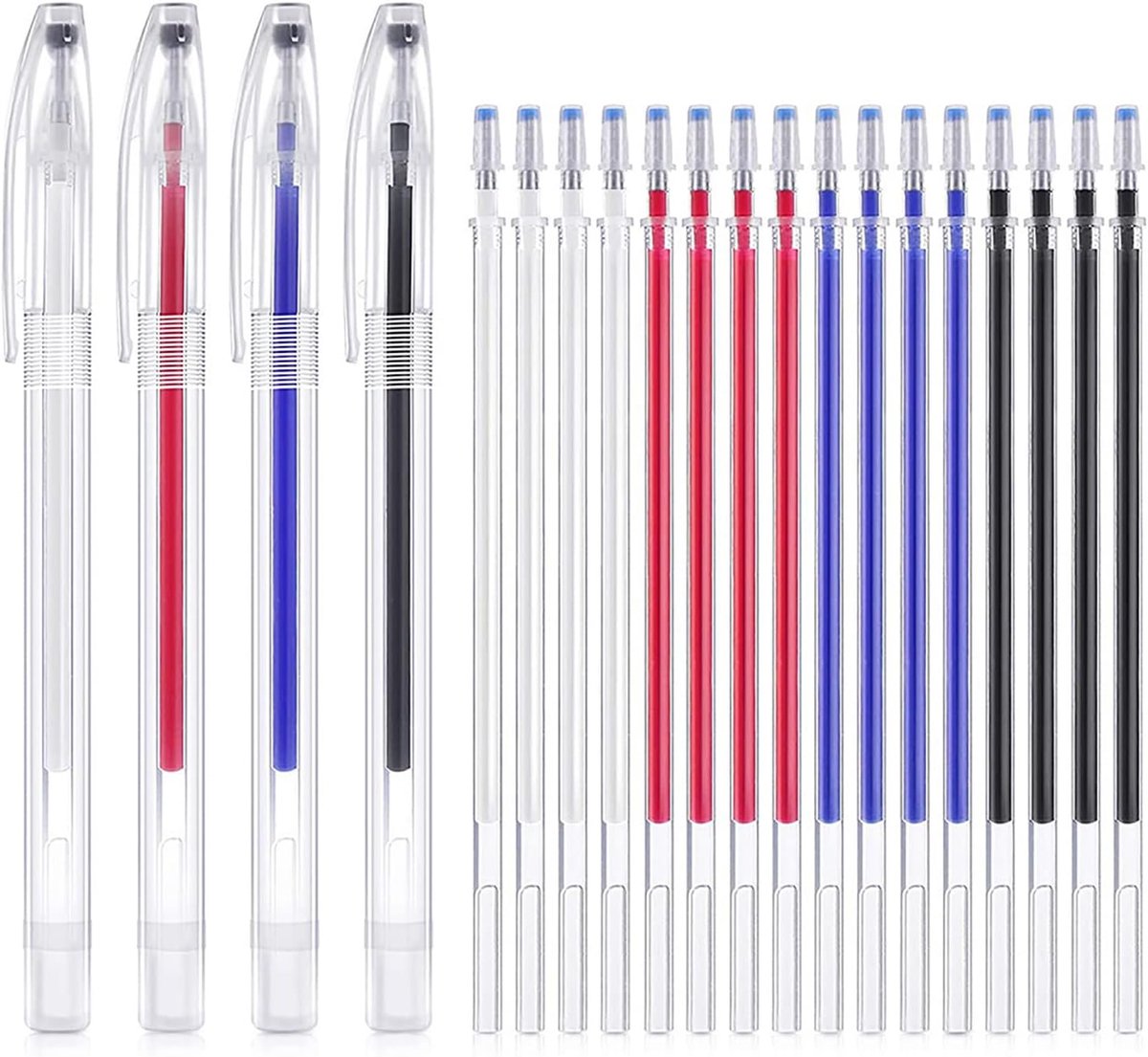 24pcs Heat Erasable Fabric Marking Pens Heat Erasable Pens Heat Washable Dust Marker Pens with 20 Spare Refill for - ShopVlot