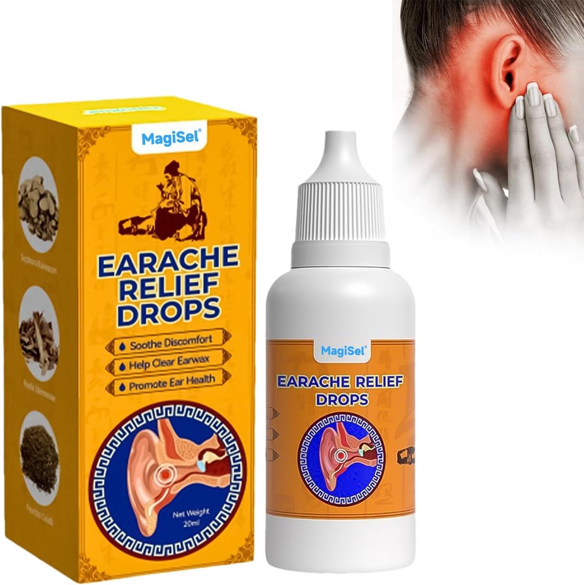 Oordruppels 20ml - Reinigingsvloeistof - Voor hygiëne in het oor - Verzorgt en verfrist - ShopVlot