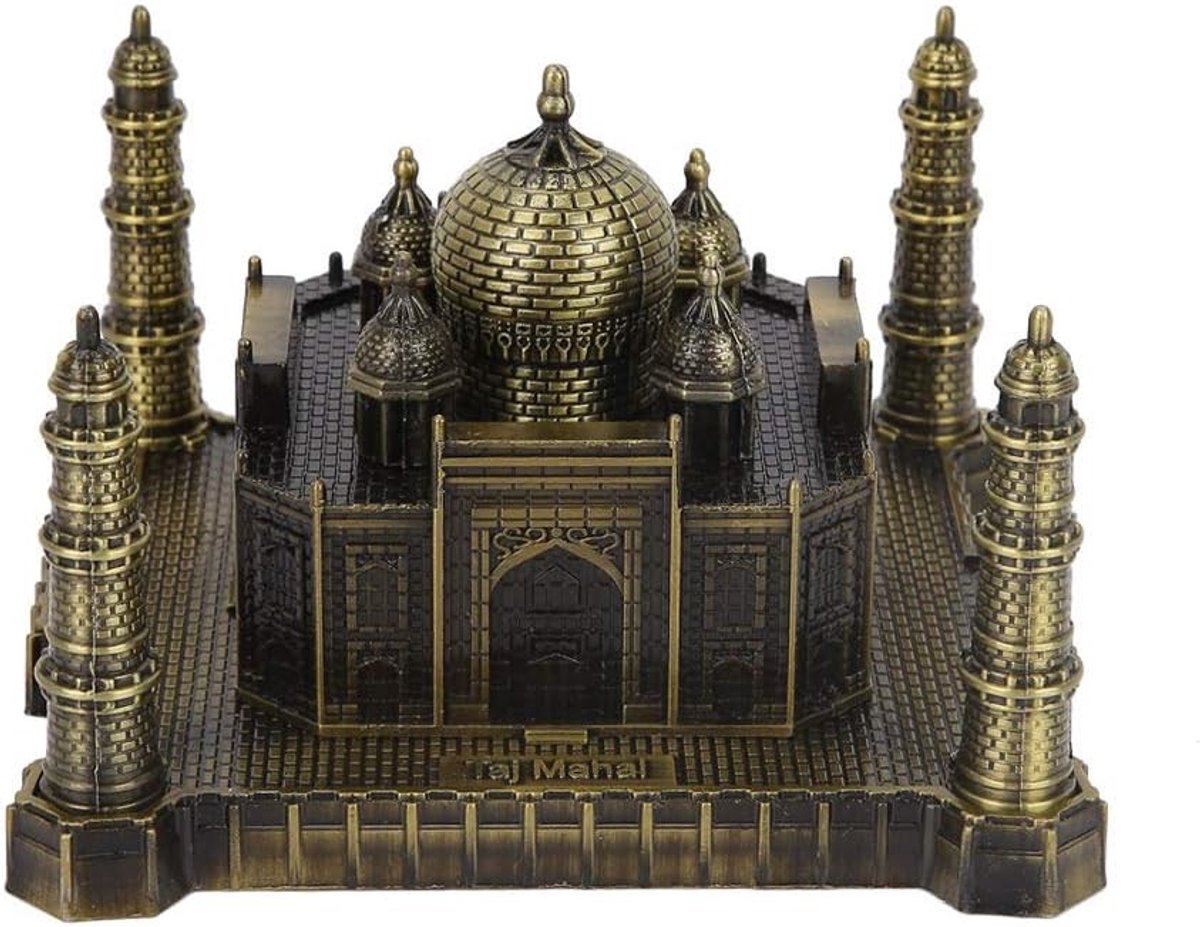 Taj Mahal Metaal Model - Iconisch Landmark voor Thuis en Kantoor Decoratie, Reis Souvenir en Verzamelobject