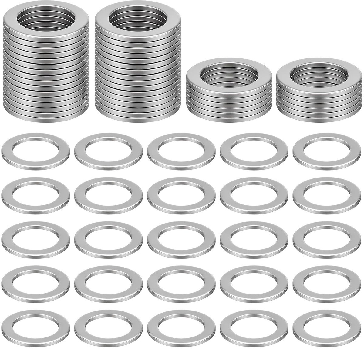 Deur Scharnier Set 60 Stuks - Diameter 10 mm x 16 mm - Roestvrijstaal - Voor Precise Montage - ShopVlot