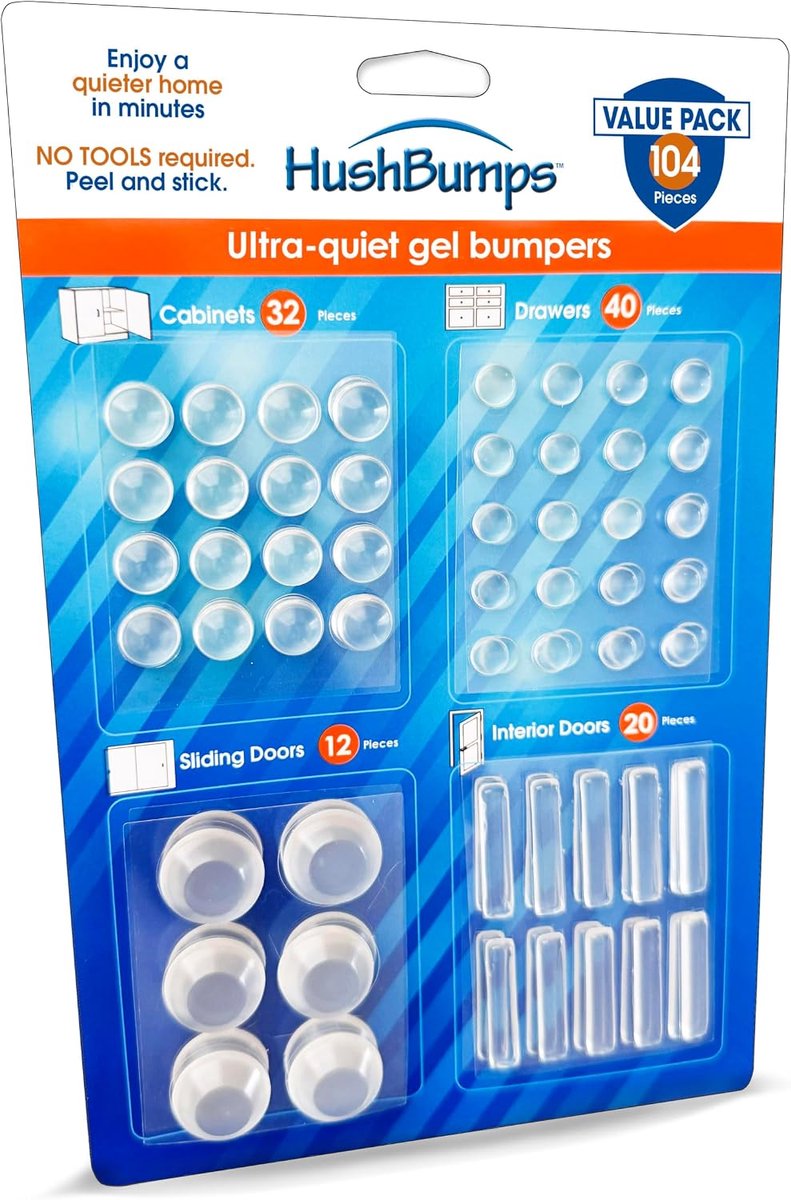 Gel bumpers 104-stuks - Ultra-stil - Peel & stick - Voor deuren en lades - ShopVlot