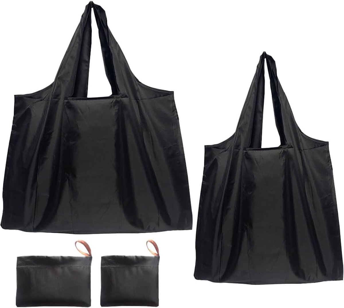 Vouwbare boodschappentas groot - herbruikbaar polyester - brede handgreep - ideaal voor boodschappen - ShopVlot