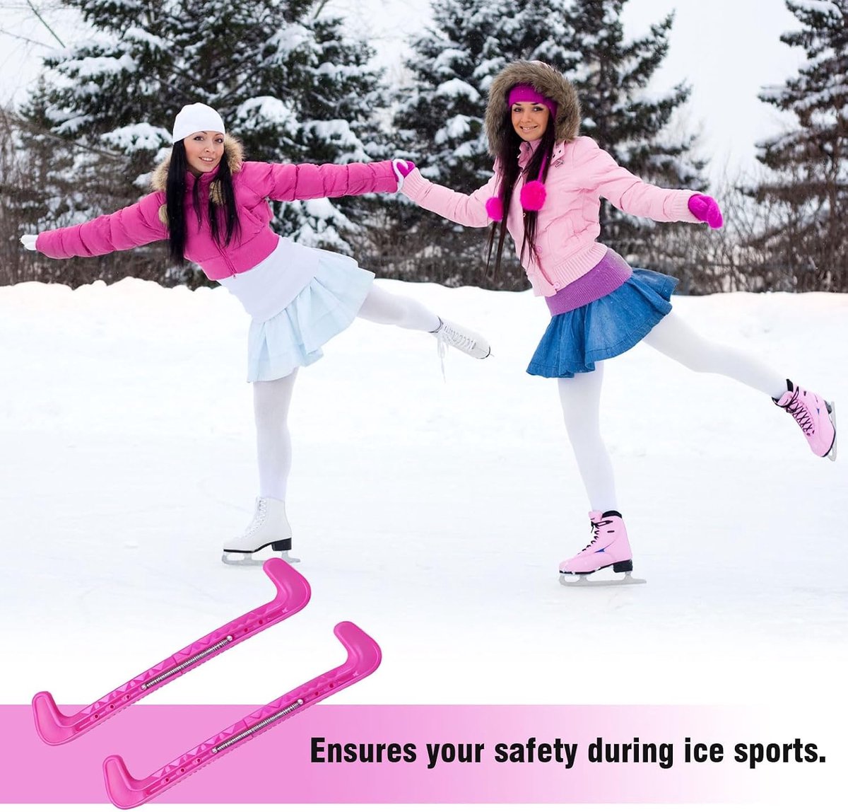 Schaatsbeschermers Verstelbaar - Impactbestendig PP Plastic - Schokabsorberend - Bescherming voor schaatsen - ShopVlot