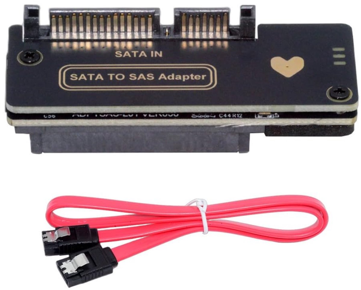 SATA naar SAS Adapter - SFF-8482 ondersteuning - Voor 2.5/3.5 inch harde schijven - ShopVlot