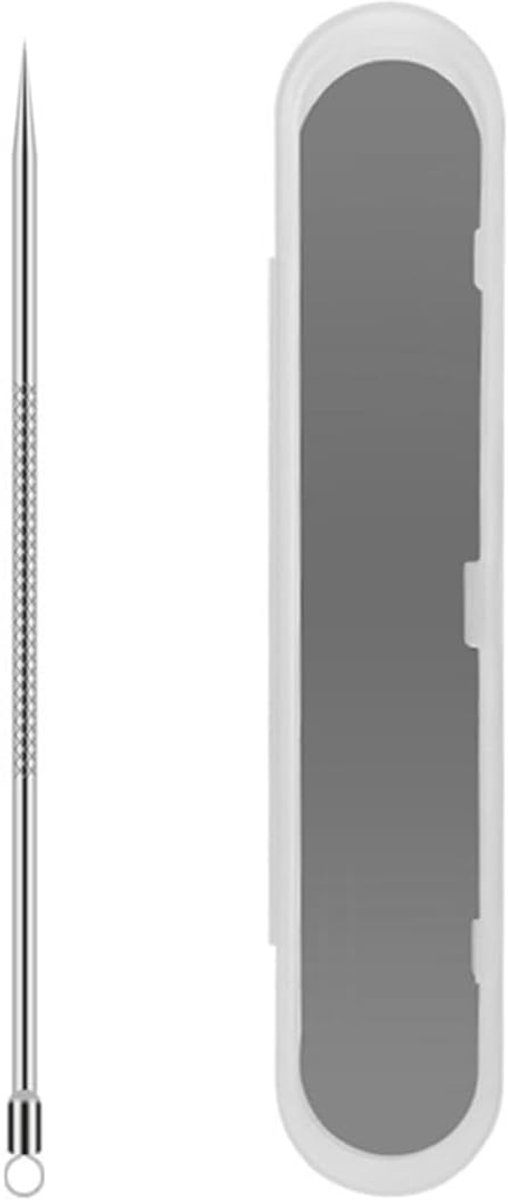 Blackhead remover met organizer - roestvrij staal - voor alle huidtypen - verwijder snel mee-eters - ShopVlot