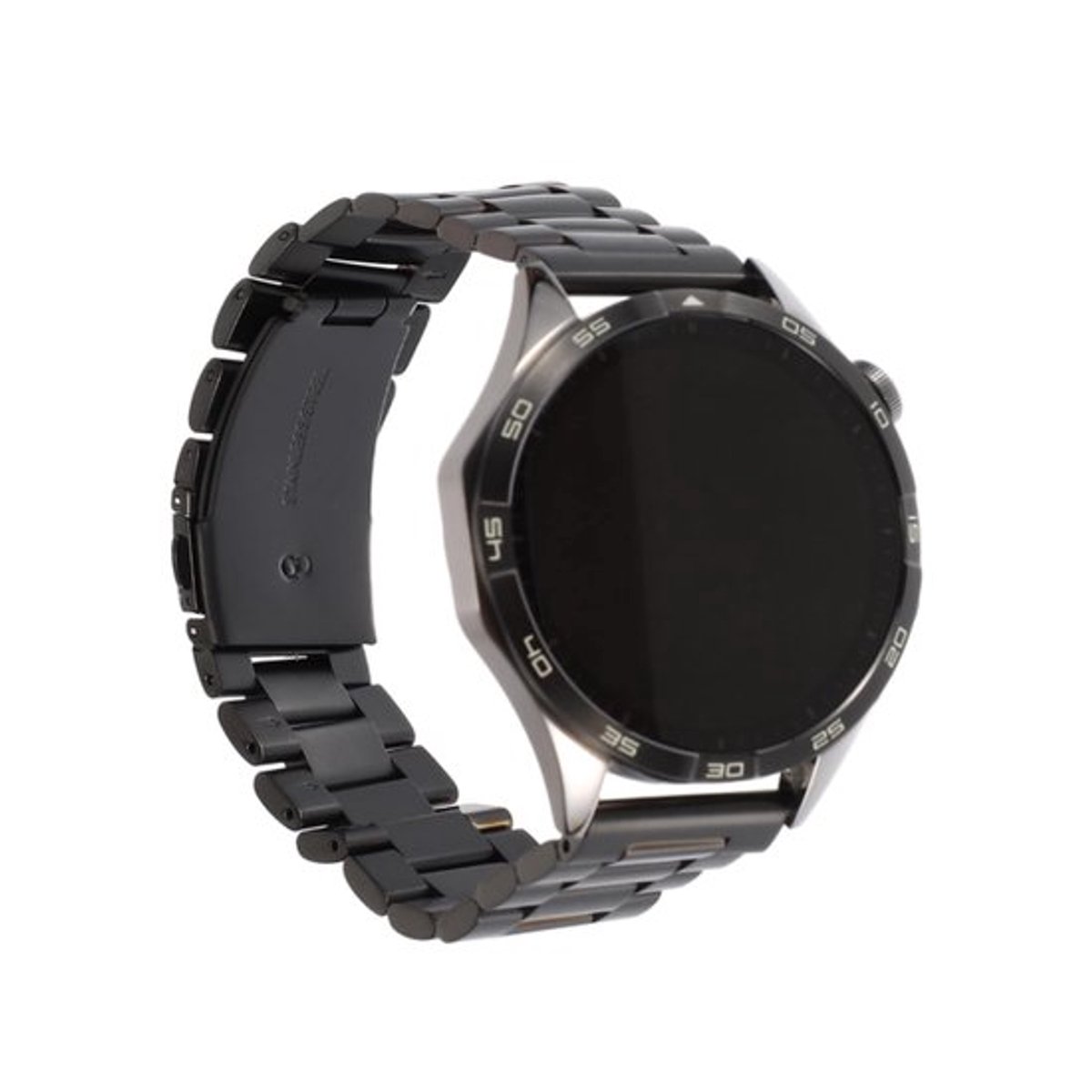 Horlogebandje 24 mm Metalen - Snelsluiting - Zwart - Voor Dames/Heren - Duurzaam - Lichtgewicht - Horlogearmband
