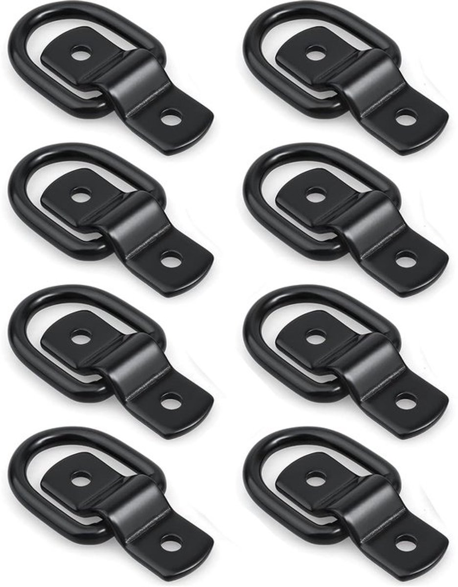 Sjorbanden 8 Stuks - Heavy Duty - D-ring Bevestiging - Sterk en Duurzaam - Anti-corrosie - Eenvoudig te Installeren - Ankerpunten