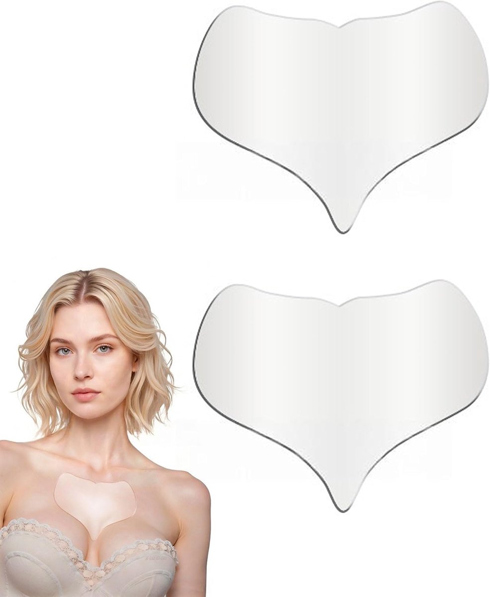 Decolletepads 2 stuks - Herbruikbare siliconen - Anti-rimpel en huidvriendelijk - Voor een gladde decolleté - ShopVlot