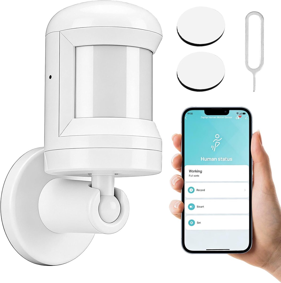 Bewegingssensor - Slimme PIR Sensor - ZigBee Connectiviteit - Automatische beveiliging activatie - ShopVlot