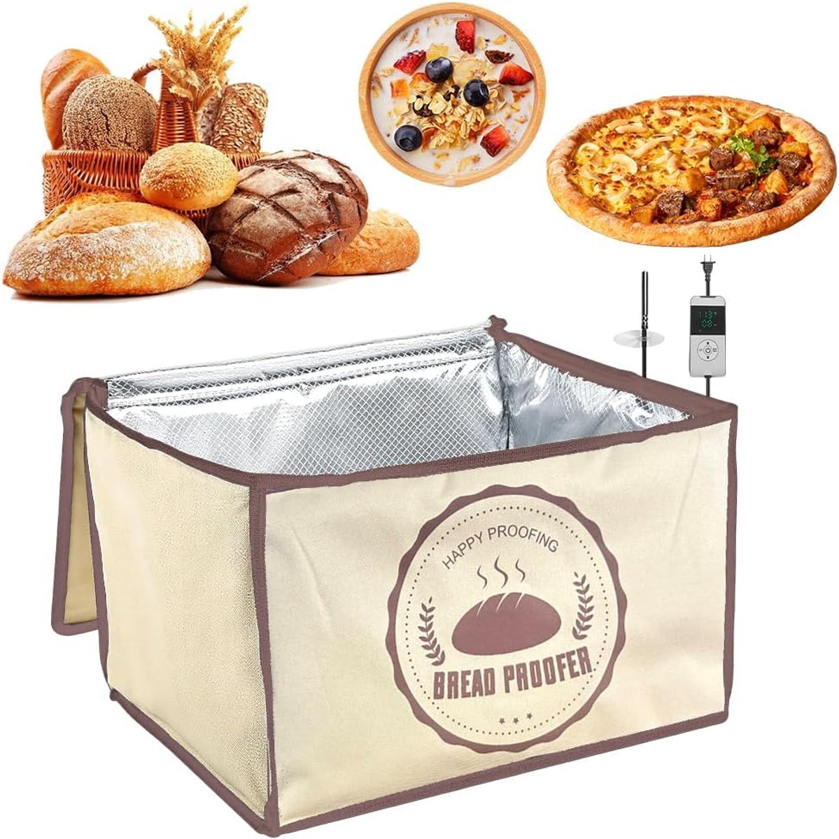 Fermentatiebox 30 liter - Vouwbaar - Met timer en verstelbare temperatuur - Voor perfect brood - ShopVlot
