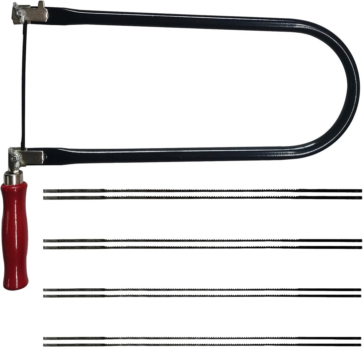 Figure Saw Set, 310 mm Scroll Saw with 8 Scroll Saw Blades (4, 6, 8 10), Hand Saw, Wooden Handle, Mini Hacksaw, 360° - ShopVlot