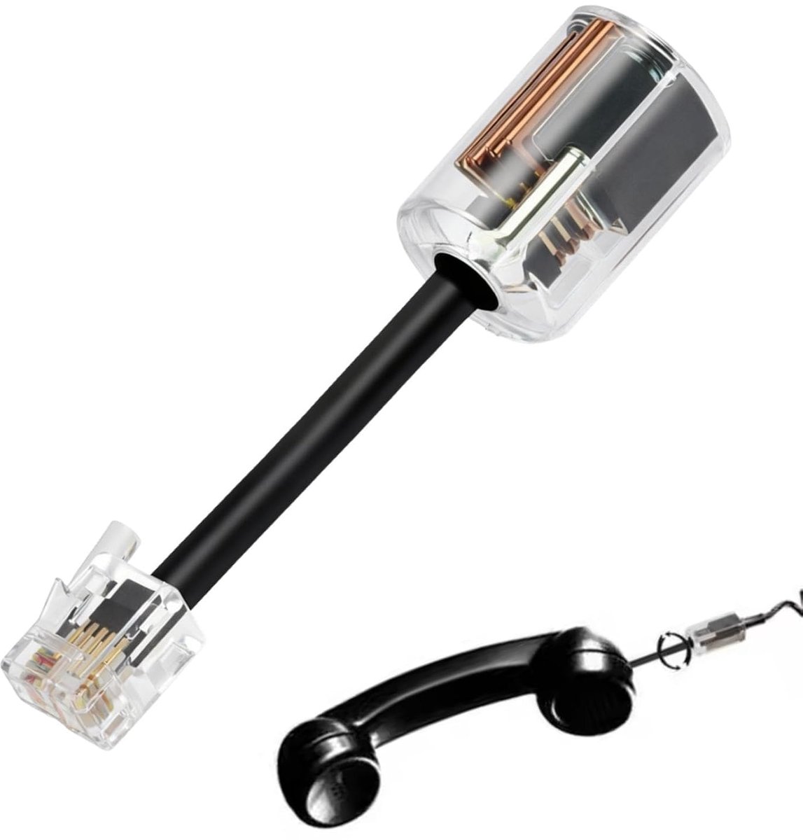 Telefoon kabel detangler 360 graden - anti-tangle RJ9 4P4C - voorkomt kabelverstrengeling - optimaal gebruiksgemak - ShopVlot