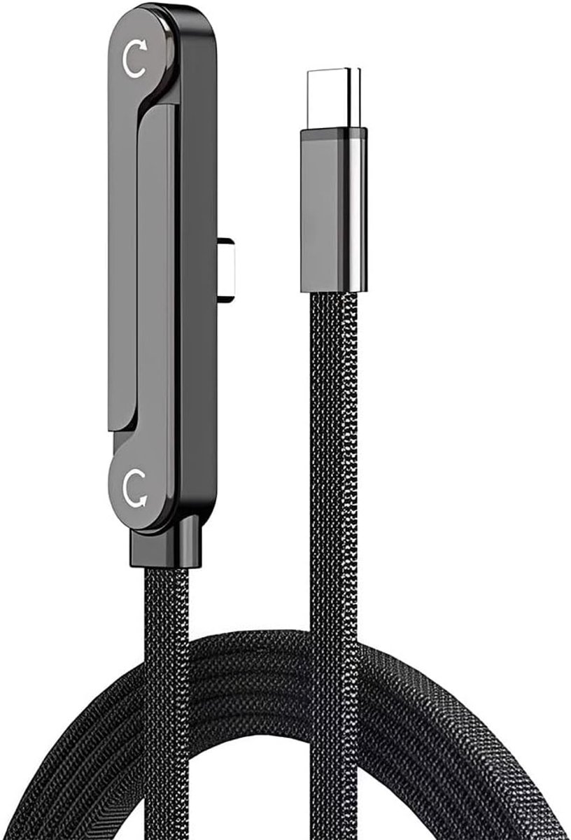 Oplaadkabel 2-in-1 1,5 m - Type C - Onzichtbare standaard - Ideaal voor smartphones en laptops - ShopVlot